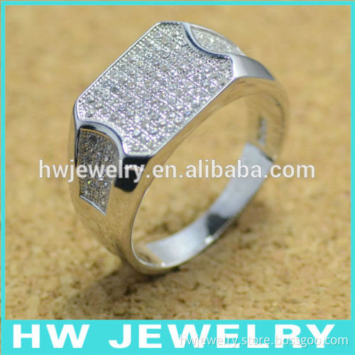 best selling fashion rhodium plated sterling silver men rings